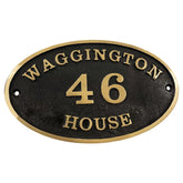 Custom Brass Plaque in Oval Shape for Door Signage